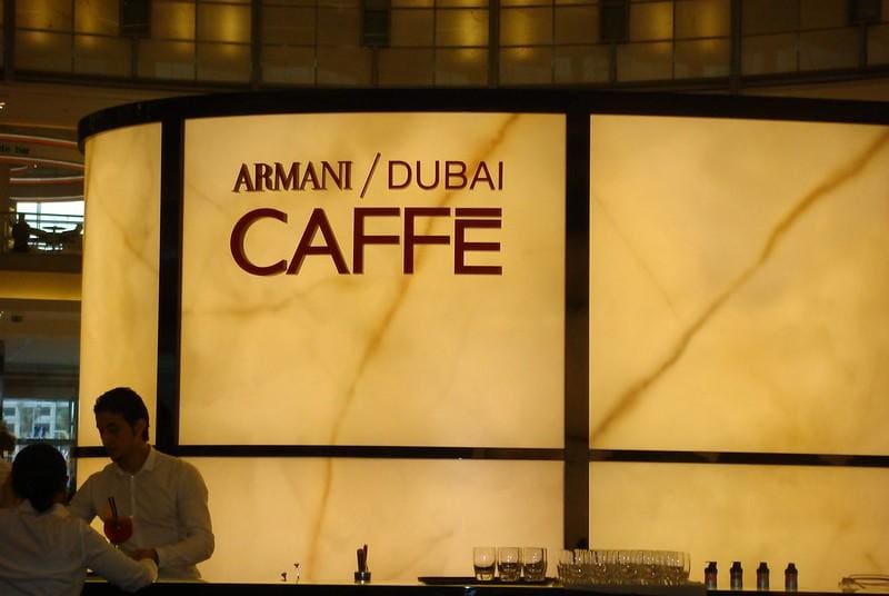 Armani Caffé Dubai Mall.