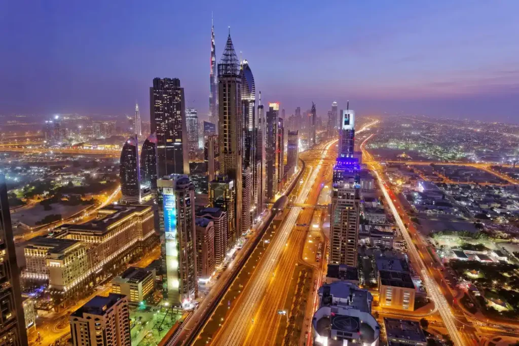 The stunning view of the bustling Sheikh Zayed Road