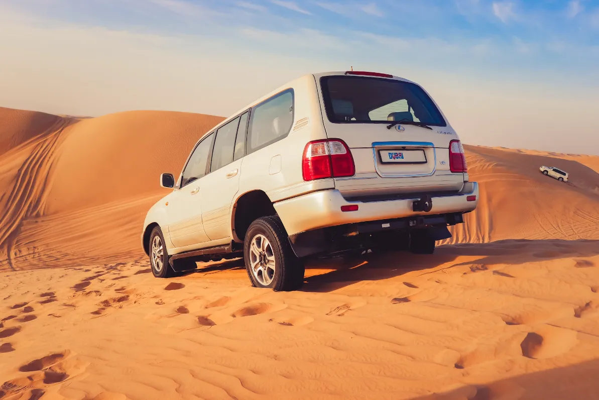 An SUV in the Dubai Desert